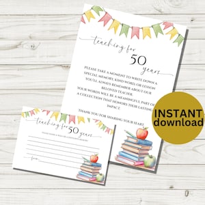 Teacher Retirement Party Ideas Share a Memory Card Unique Keepsake for Celebrating Teacher Share a Memory Keepsake Teacher Appreciation