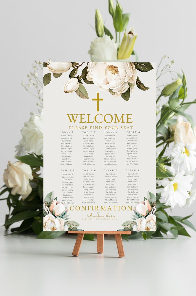 Canva Seating Chart Template Eucalytus Seating Plan Etsy