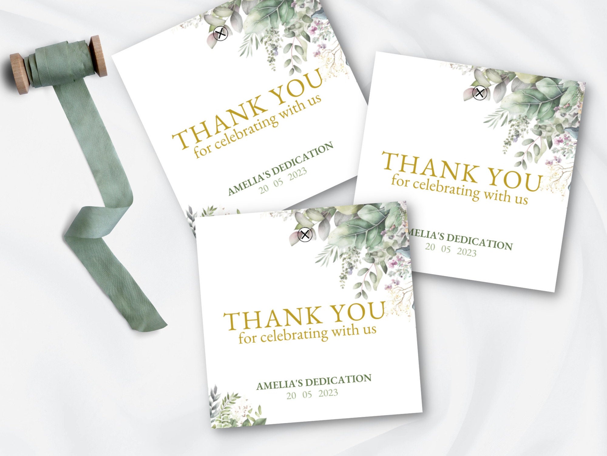 Dedication Tag Layout Dedication Thank You Tag Template, Boho Dedication Thank You Tags ...