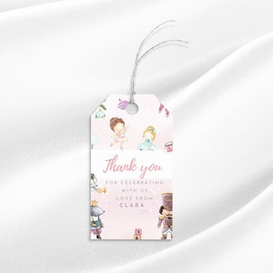 Editable Nutcracker Watercolor Gift Tag, Nutcracker Printable Tag, Christmas Gift Tag Sugar Plum Holiday Gift Tags, DIGITAL DOWNLOAD MCA1