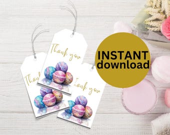 Bath Bomb Birthday Party Favor Tags: Spa Theme (Digital Download)