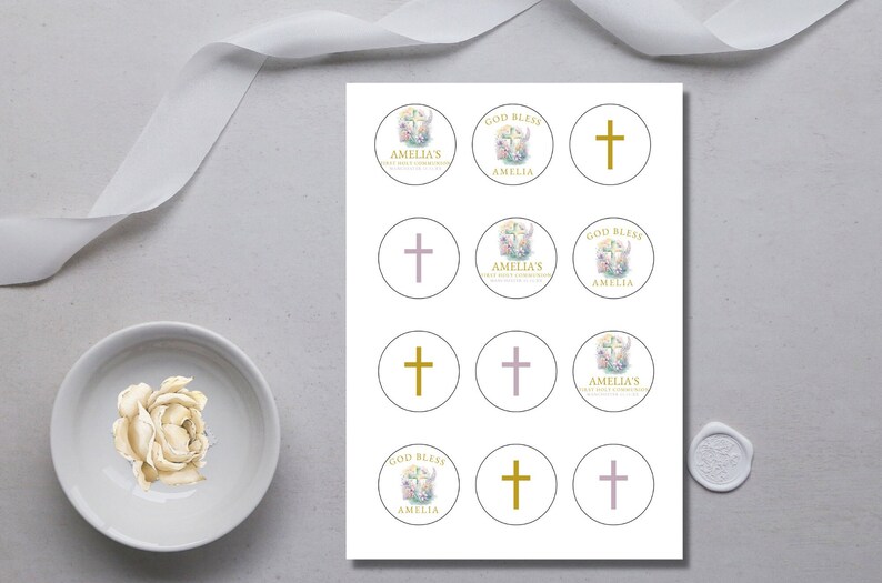 Editable First Holy Communion Bundle: Invitation Cake - Etsy