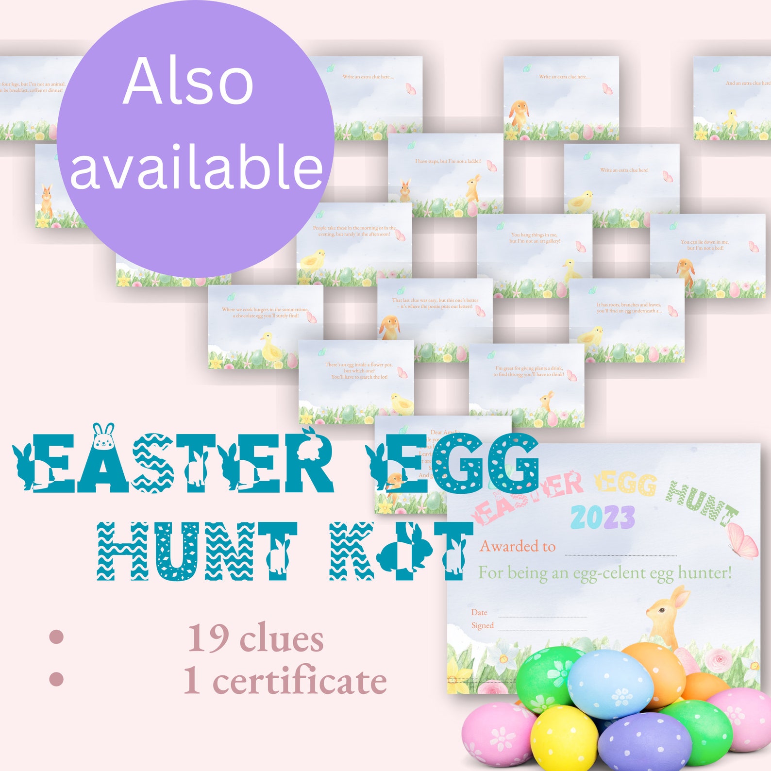 Printable Easter Egg Hunt Certificate, Easter Party, Party Games ...