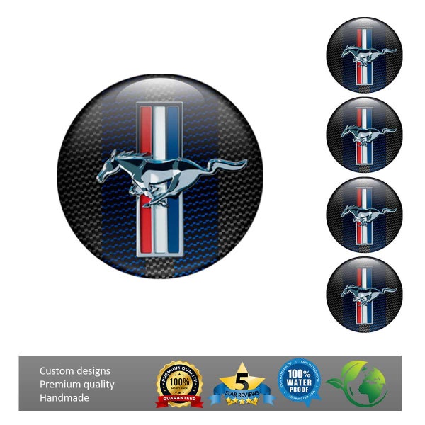Mustang Center Cap Decals Etsy