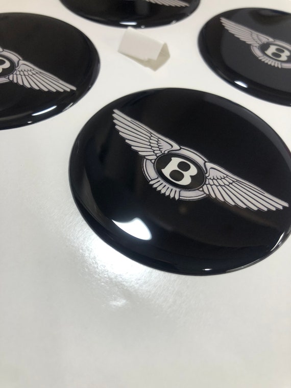 4 X BENTLEY Custom Handmade Self adhesive Silicone Domed Center