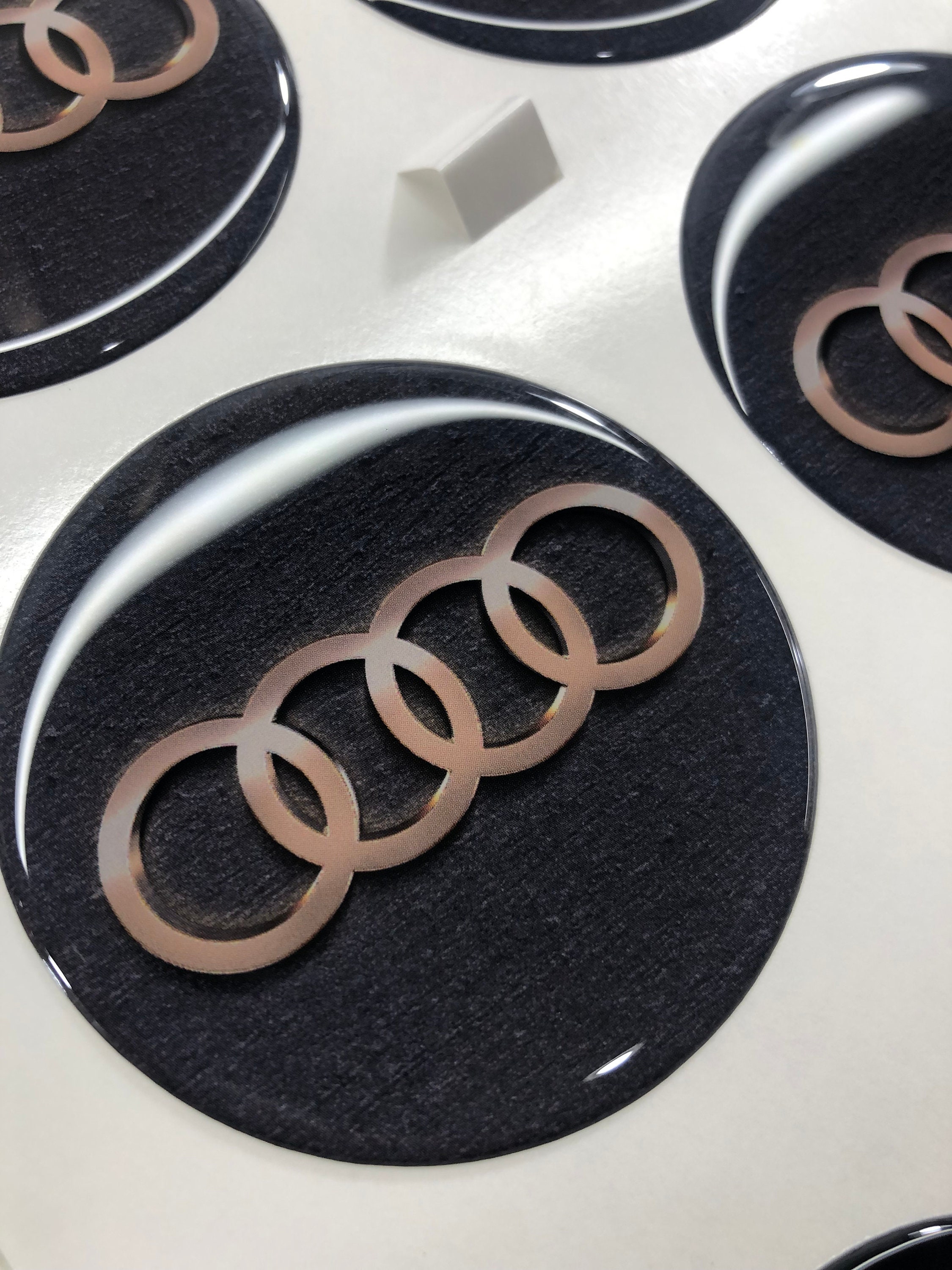 Audi S-line Domed Stickers Wheel Center Cap Classic, Wheel Emblems, Stickers