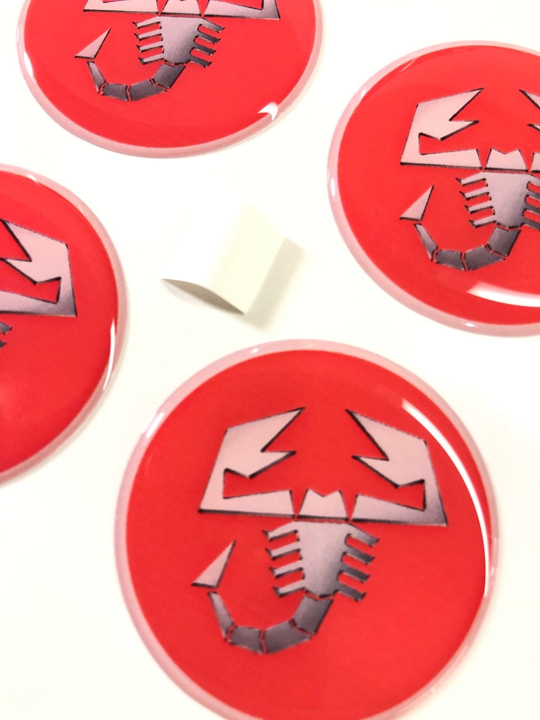 FIAT ABARTH Custom Hub Cap Domed Car Sticker 3D Hub Cap Decal Domed Cap ...
