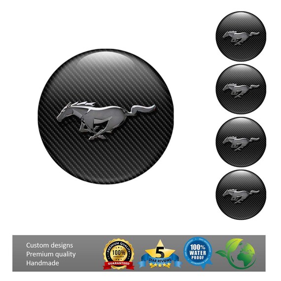 FORD MUSTANG SHELBY Wheel Center Stickers Domed Sticker Decals