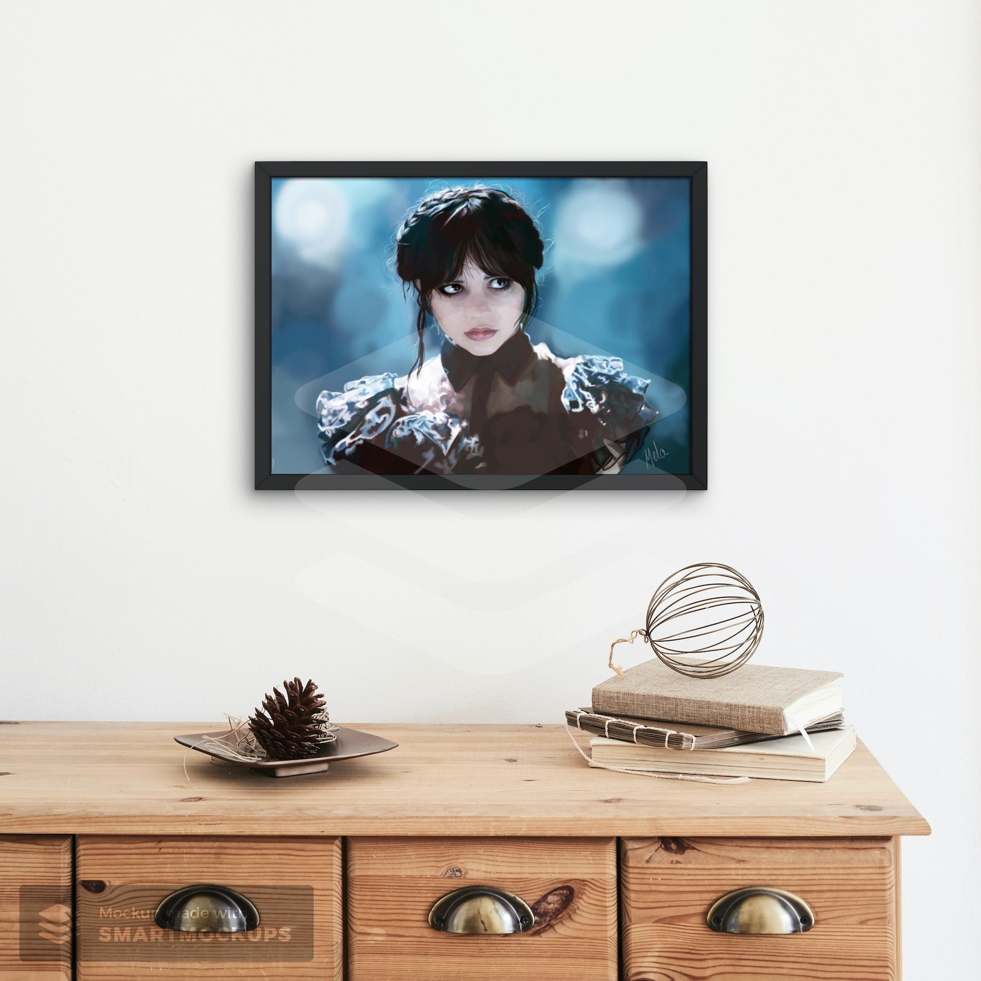 Wednesday Addams Digital Painting - Art Print - Jena Ortega Poster
