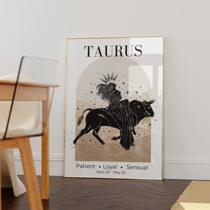 Stier Sternzeichen Göttin Wandbild•Druckbare Sternzeichen•Sonnenzeichen Wandbild•Druckbare Wandposter•Stier Kunstdruck•Himmlische Wandkunst•Für sie