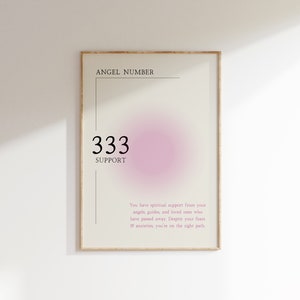 Angel Number 333 Minimalistic Print • Spiritual Poster For Divine Guidance • Printable Art • Zen Home Decor • Minimalist Wall Art