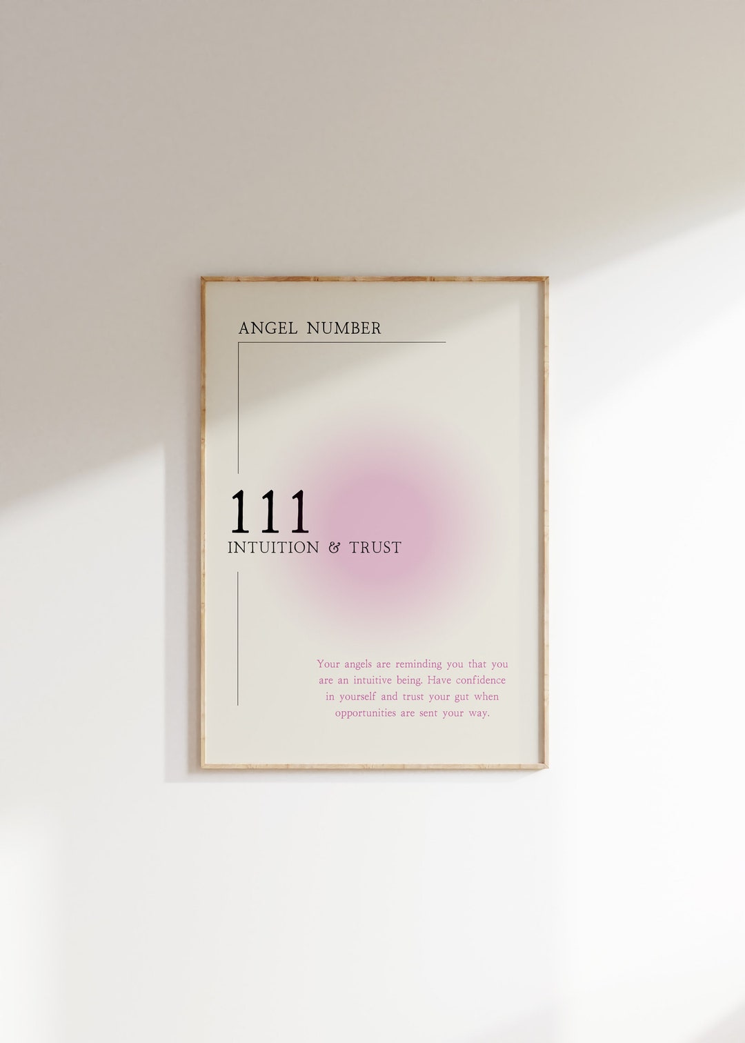 Angel Number 111 Minimalistic Print • Angel Numbers Wall Art With Aura ...