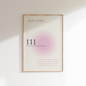 Angel Number 111 Minimalistic Print • Angel Numbers Wall Art With Aura • Printable Art • Spiritual Wall Art Home Decor • Minimalist Wall Art