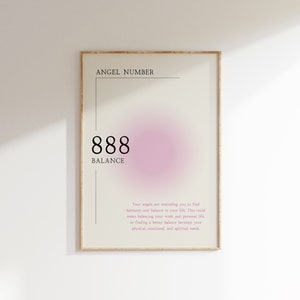 Angel Number 888 Minimalistic Print • Spiritual Poster New Age Decor • Printable Art • Positive Energy Home Decor • Minimalist Wall Art