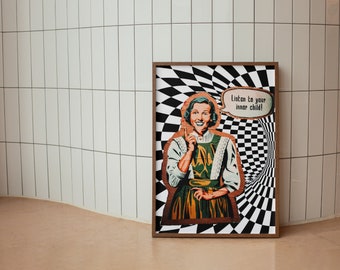 みい❤︎ページ Retro Magazine Print • Funky 50s Housewife Wall Art