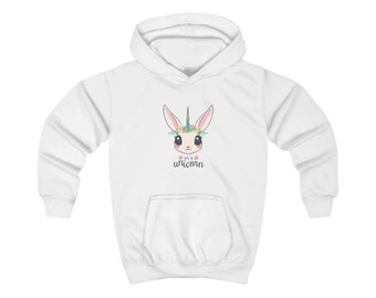 Pull à capuche licorne lapin/paques enfant