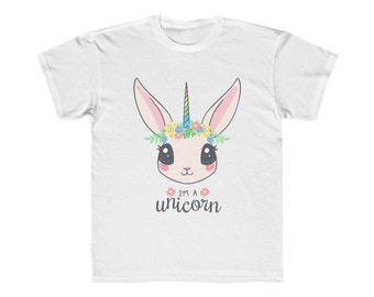 Oster-Einhorn-T-Shirt für Kinder mit normaler Passform