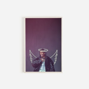ASAP Rocky Poster - Music art, artist poster, rapper, room decor, bedroom ideas, album art, gift for guys, hip hop music wall print, asap