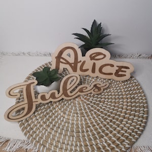 Wooden name to personalize, wall decoration to decorate children&#39;s room or party, birthday, babyshower, birth gift