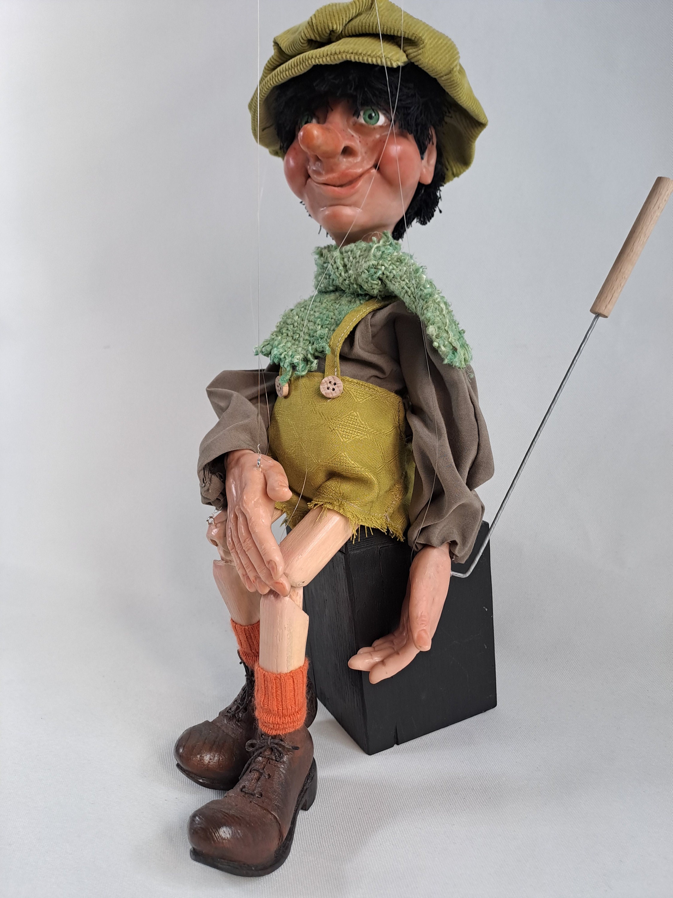 Pinoke Model Puppet Pinocchio Puppet, Handmade Without Molds, in Wood and Polymer Clay ...