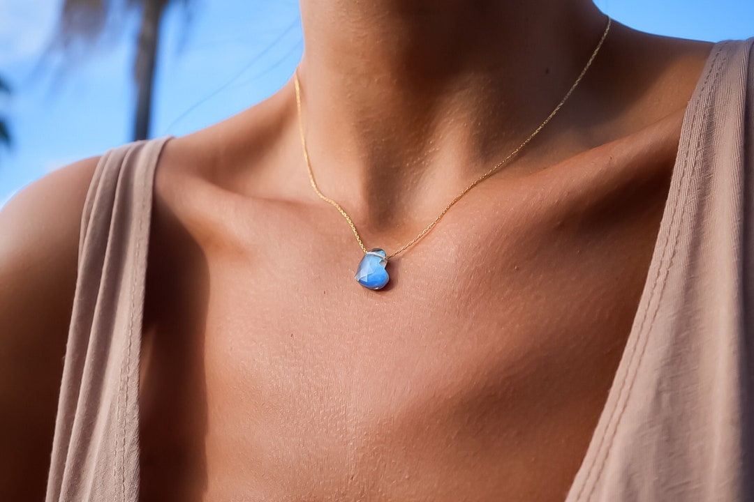 14k Gold Plated Changing Color Necklace Dainty Mood Necklace Etsy