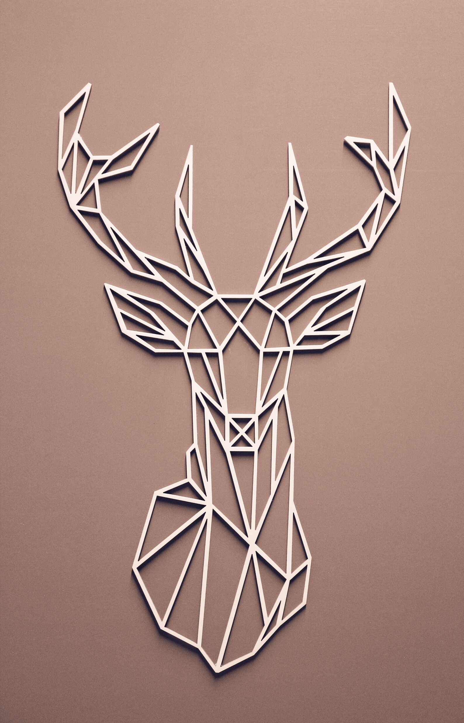 Geometric Deer Wall Art / Home Decor / Modern Living Room / Etsy