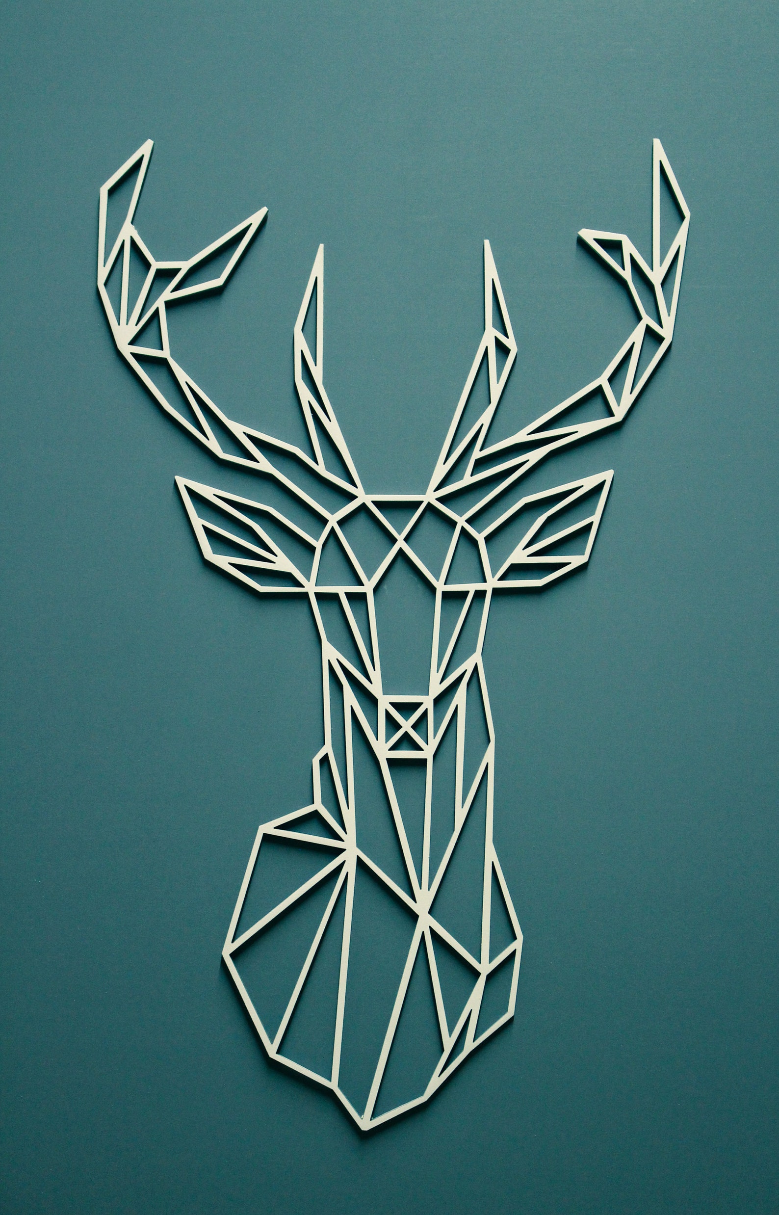 Geometric Deer Wall Art / Home Decor / Modern Living Room / Etsy