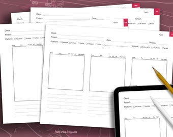 4 Social Media Storyboard-Vorlagen für (1x1, 4x5, 9x16)