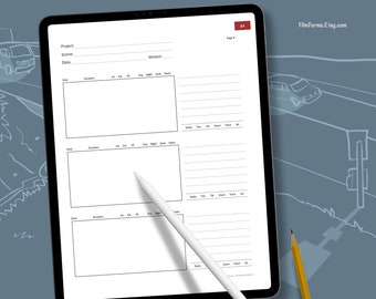 2: 1 Seitenverhältnis Storyboard-Vorlage