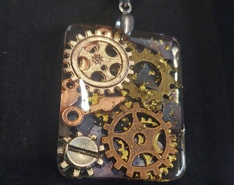 Collana con ciondolo Steam Punk