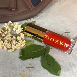 Gozen Tinted Lip Oil | French Garden (Red Tint) | Moisturizing | Hydrating | Squalene