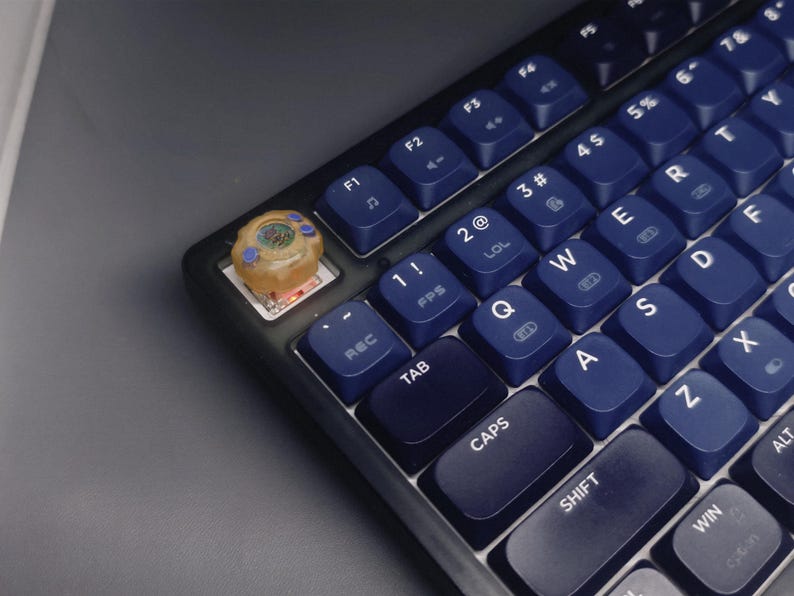 Digi 25th-color EVOLUTION Artisan Keycap - Custom, Hand Painted, Cherry ...