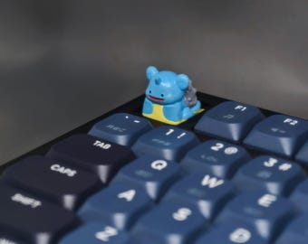 Tecla artesanal Pokopia Lapras: Tecla de teclado Cherry MX pintada a mano