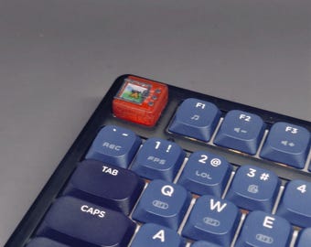 Digi VPet Artisan Tastenkappe - Benutzerdefinierte, handbemalte Cherry MX Stem Tastenkappe für mechanische Tastaturen