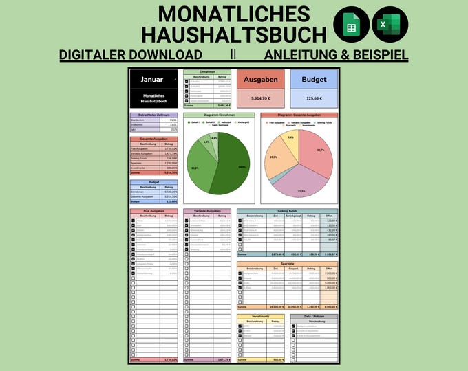 Haushaltsbuch Vorlage PDF A4 A5 Format Ausdrucken Papier haushaltsbuch-vorlage-pdf-a4-a5-format-ausdrucken-papier