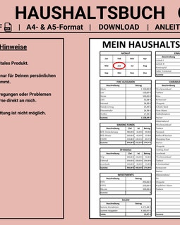 1 Idena Haushaltsbuch A5 40 Blatt Einnahmen u Ausgaben Budget 1 Idena Haushaltsbuch A5 40 Blatt Einnahmen u Ausgaben Budget