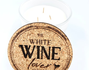 White Wine Lover Candle | Wine Soy Wax Candle Scent | Wine Drinker Gift | Wine Bar Decor | Wine Tasting