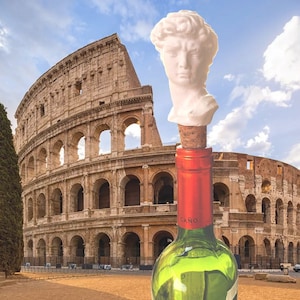 Vinpropp i keramik från David Michelangelo | Klassisk renässansvindekoration | Italiensk bröllopsgåva | Gåva för italiensk vinälskare