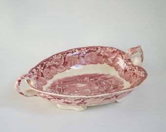 ironstone transferware porcelain bowl mason&#39;s england china dragon dish red and white transferware replacement piece antique pottery rare