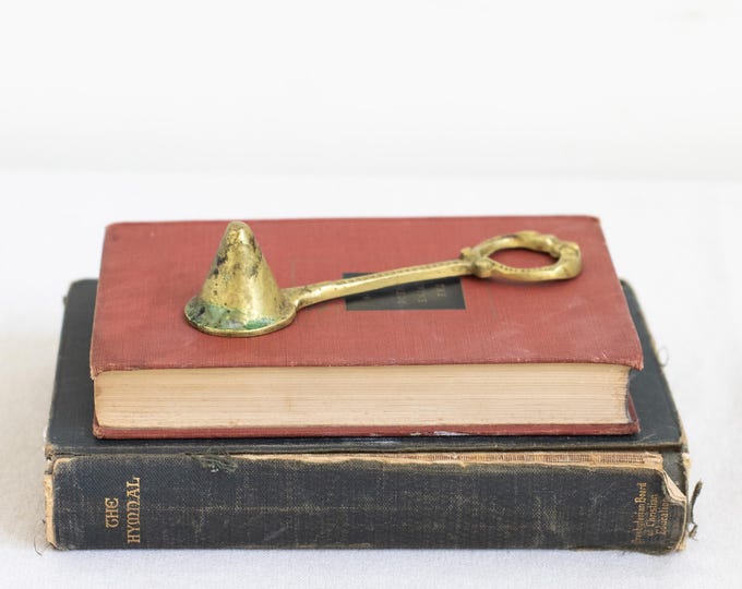 Vintage Brass Candle Snuffer Classic Taper Candle Accessory Antique Brass Home Decor