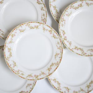 Limoges plates set of 6 lunch plates Haviland Limoges made in France white dessert plates porcelain table setting Easter dinner