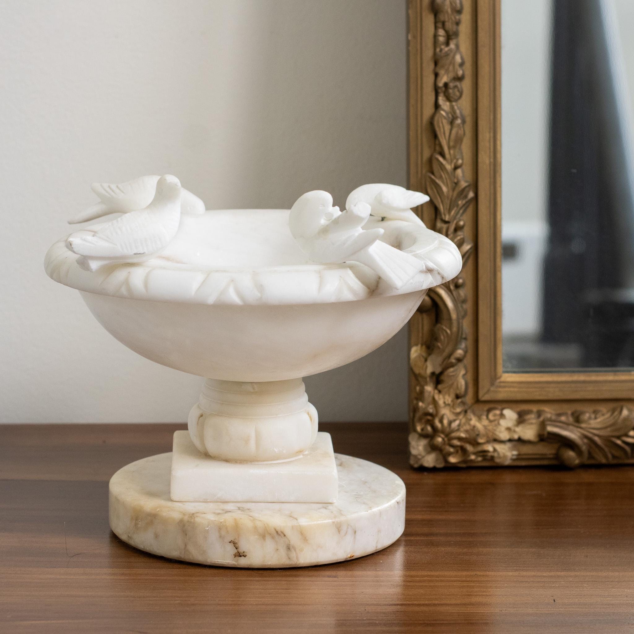 Alabaster Birds for Bird Bath - Etsy