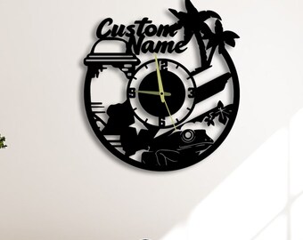 Custom Puerto Rico Metal Clock, Personalized Home Decor Wall Art