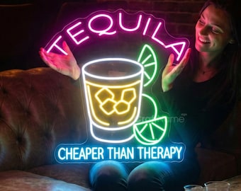 テキーラ ネオン ウォールサイン、メキシカンカクテル LED サイン