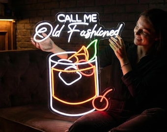 Neonskylt med cocktail, LED-väggdekoration med whisky för hemmabar, klassisk neonljus för lounge, speakeasy och sociala utrymmen