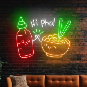 Hi Pho Led Light, Vietnamese Pho Neon Light, Custom Neon Led Sign ...