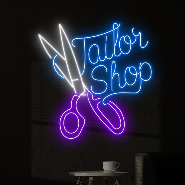 Tailor Shop Neon Sign, Tailor Shop Led Sign, Custom Neon Sign, Fashion Shopping Decor, Clothing Boutique Wall Decor, Dress Store Wall Art