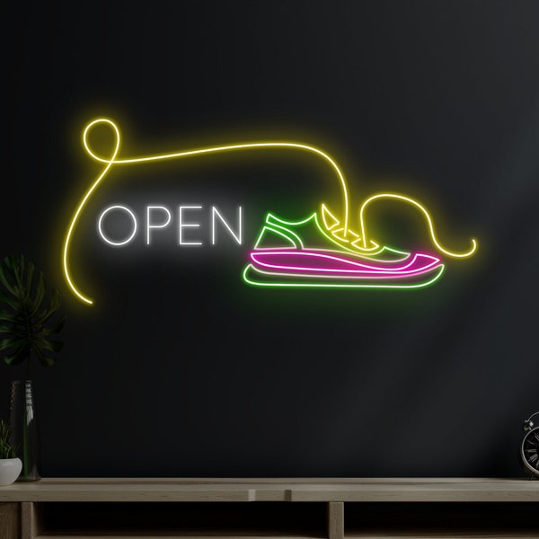 Open Shoe Shop Led Sign, Sneaker Shop Neon Sign, Wall Decor, Shoe Shop Led Light, Custom Shoe Shop Sign, Shoe Shop Decor, Christmas gifts