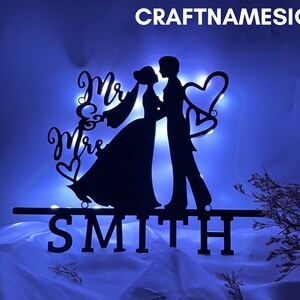 Personalized Groom Bride Metal Led Wall Light, Couples Metal Sign, Love Anniversary Wall Art, Valentine&#39;s Gifts, Valentine&#39;s Day Wall Decor