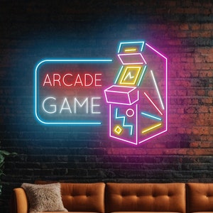 Arcade Game Neon Sign, Arcade Game Machine Led Sign, Custom Neon Light For Game Bar Wall Decor, Gaming Club Light, Game Lover Gifts